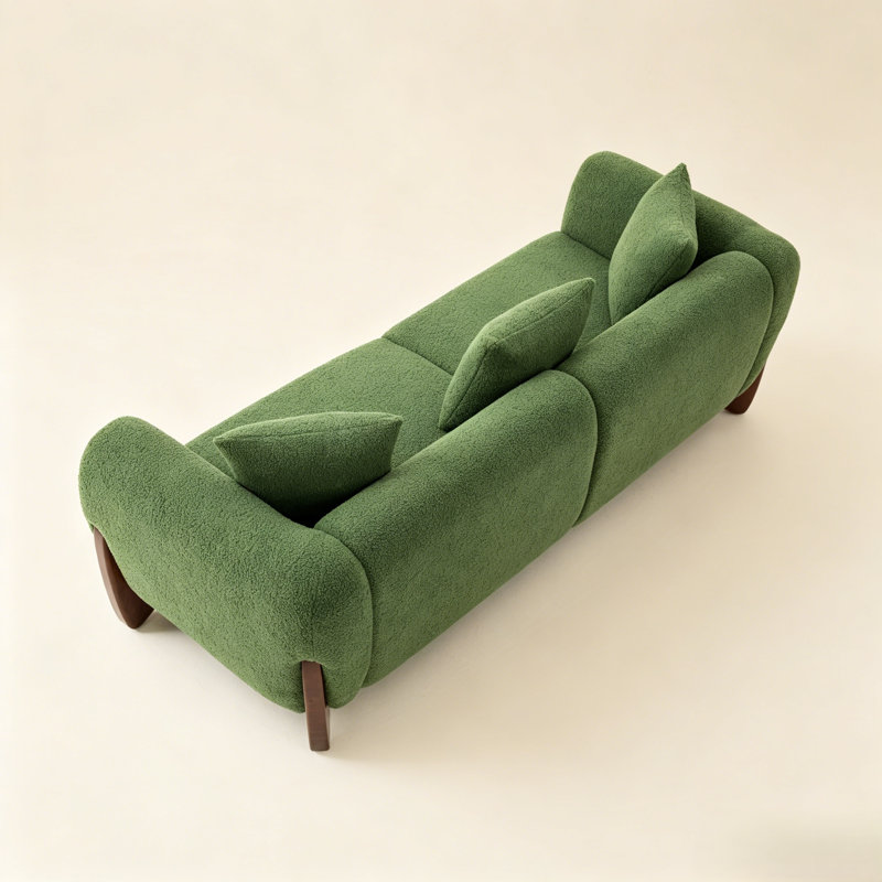 Canapé moderne avec 3 coussins, Green