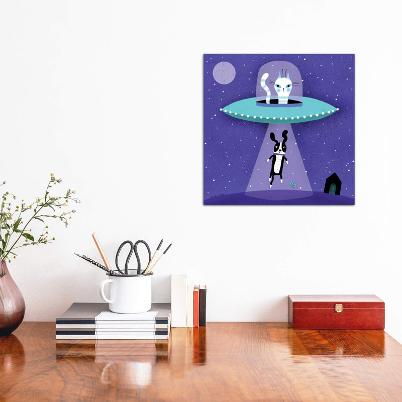 «Doggone» par Terry Runyan - impression, Pas de tapis, H 26 po x l 26 po x P 1,5 po, Toile tendue