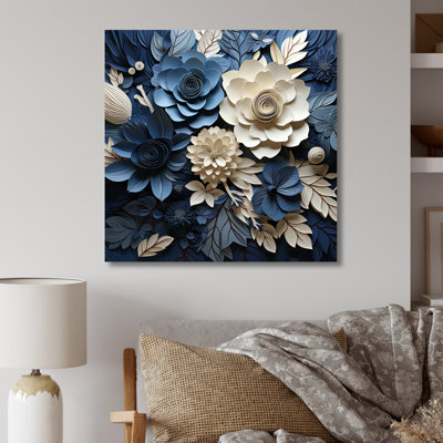 Blue Flower Crafted Delights I - Flowers Wall Art