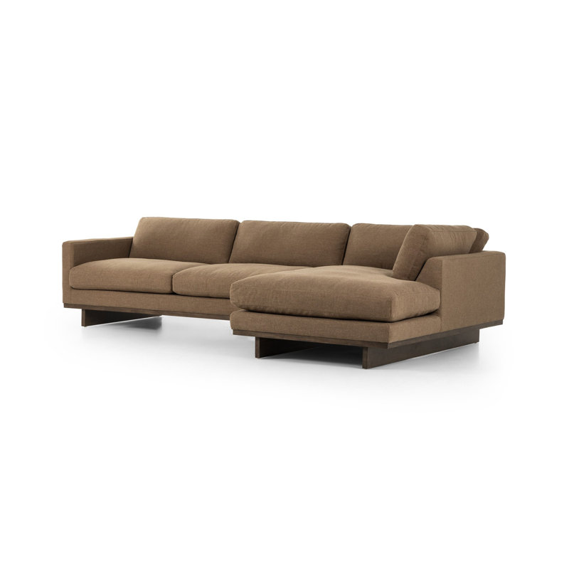 Menades 2-Piece Upholstered Modular Sofa & Chaise, Right Hand Facing, H 32 po x l 125 po x P 70 po