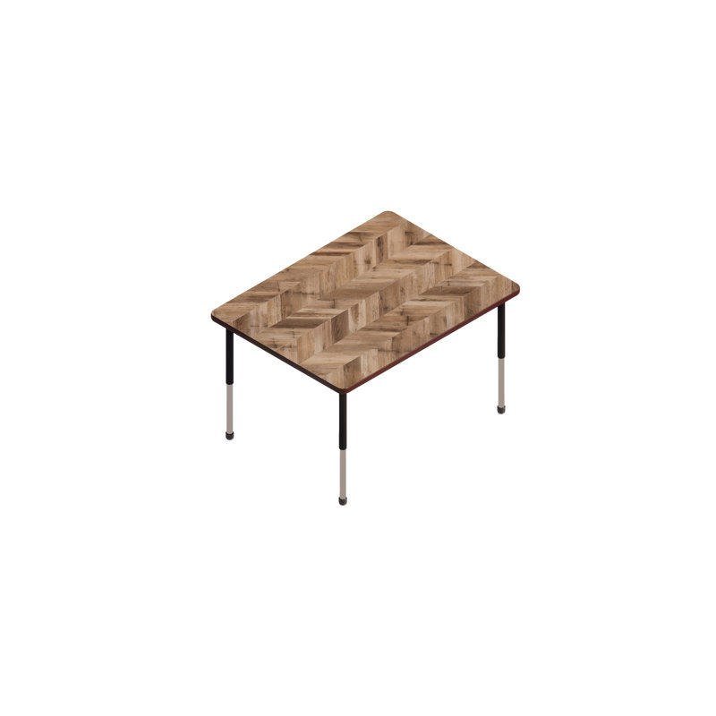 Table d'apprentissage collaboratif avec pieds de luxe rectangulaires , Bleu clair, H 29 po x L 48 po x l 36 po
