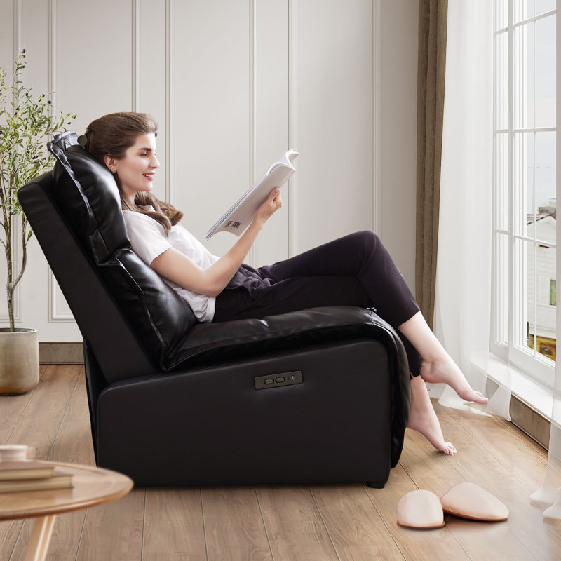 Fauteuil inclinable électrique, canapé-lit ajustable électrique, Similicuir brun