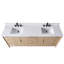 Ensemble de meuble-lavabo autoportant à double cuve 84 po avec plateau en pierre reconstituée Lucerne Lucerne -125008408-125008409