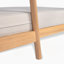 Canapé modulaire en L en bois d'acacia pour le patio, causeuse en L et causeuse
