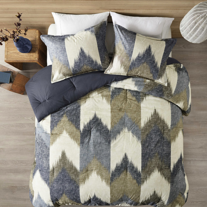 Édredon en coton bleu marine - double / grand, rembourré, imprimé, 2 taies décoratives assorties pour un voyage relaxant Mini marine, double / grand, imprimé, rembourrage, cachette
