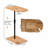 Couch Tray Table Bamboo Height Adjustable Side Table For Sofa C-Shaped Oval End Tables With Slots For Bed & Chairs In Living Room & Bedroom