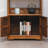 Simple solid wood storage cabinet bookcase
