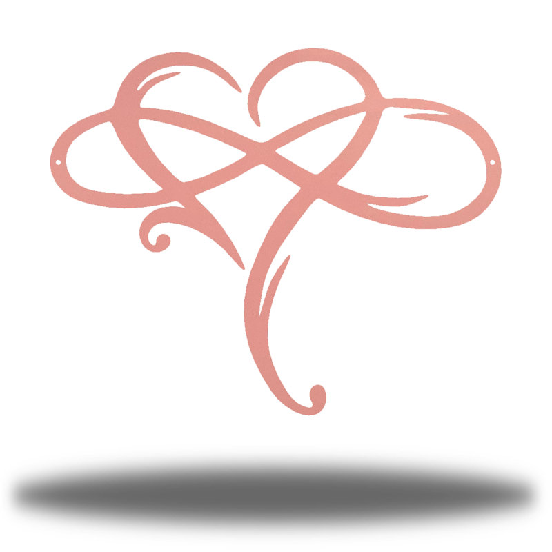 Décoration murale Chirsty Infinite Love, Rose, H 18 po x l 18 po x P 0,01 po
