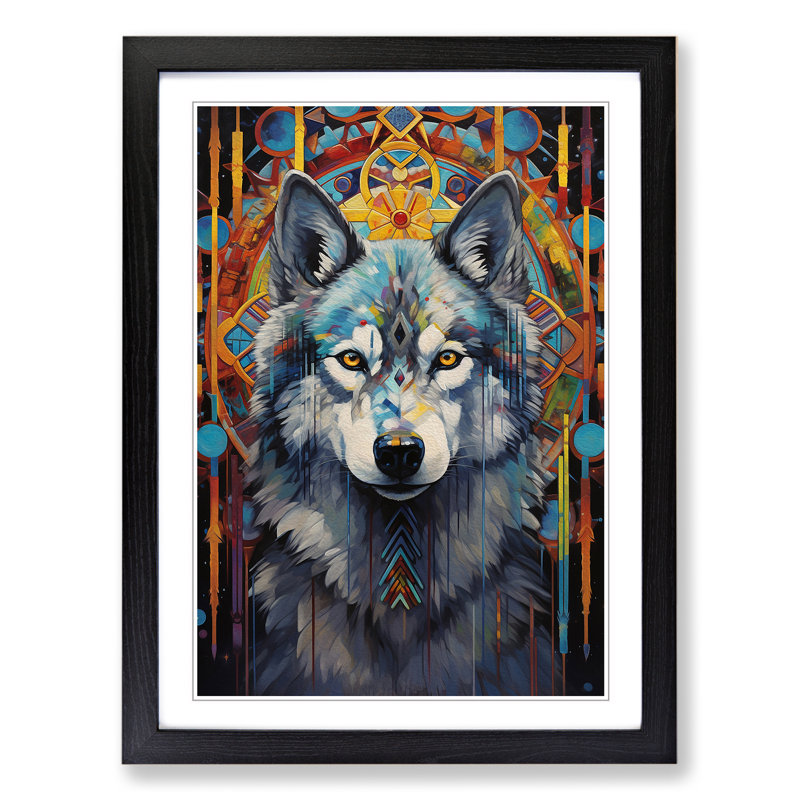 Husky Symbolism - Framed Print, Black Framed, 64cm H x 46cm W x 2cm D