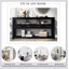 Console moderne pour canapé avec 4 tiroirs et 2 tablettes, parfaite pour le rangement organisé et le design élégant-1430551981
