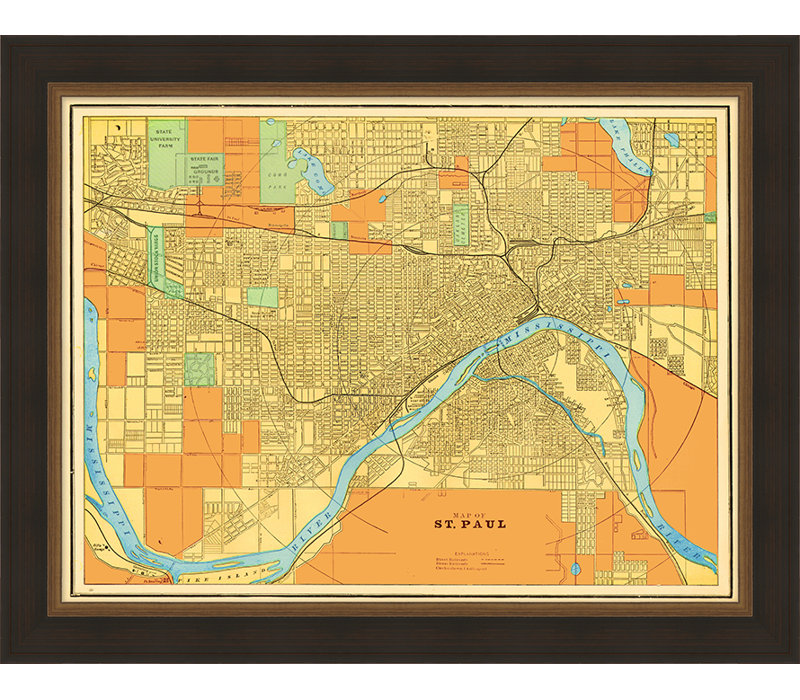 Custom Map Of St. Paul Print