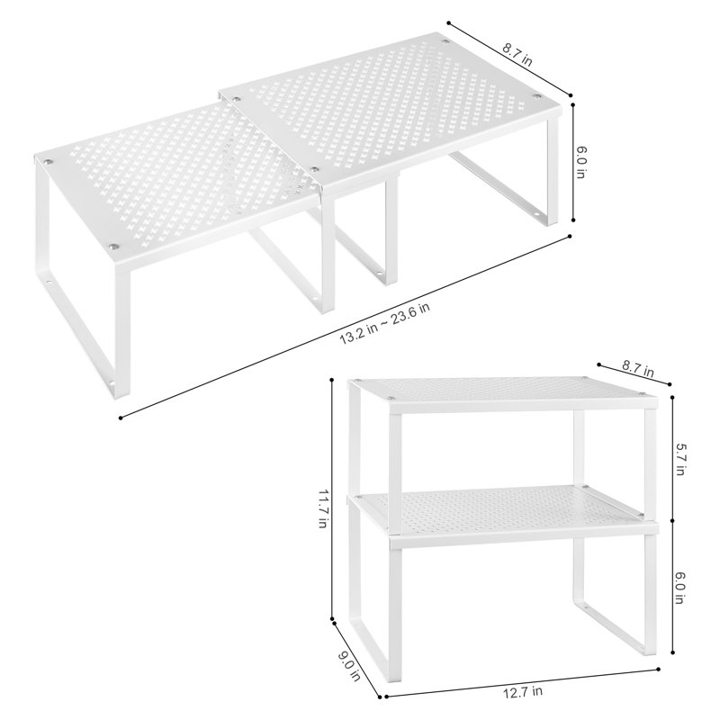 4 Piece Helper Shelf, White