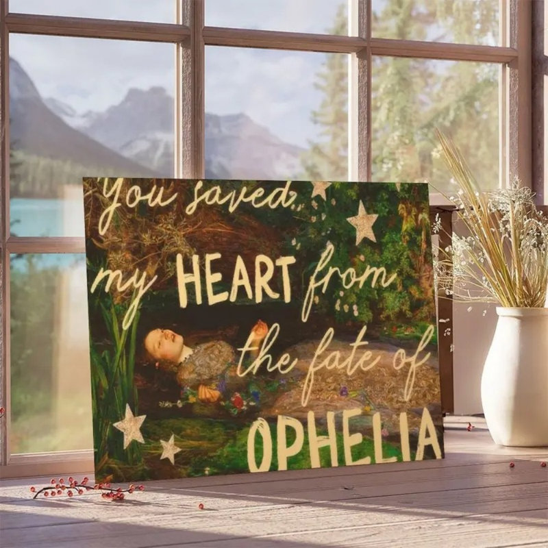 Impression sur toile romantique «You Save My Heart Ophelia» - Urban Studio, 32*24 inch (80*60*2cm)