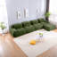 Canapés modulaires vert olive, confort en velours côtelé, style moderne pour les salons