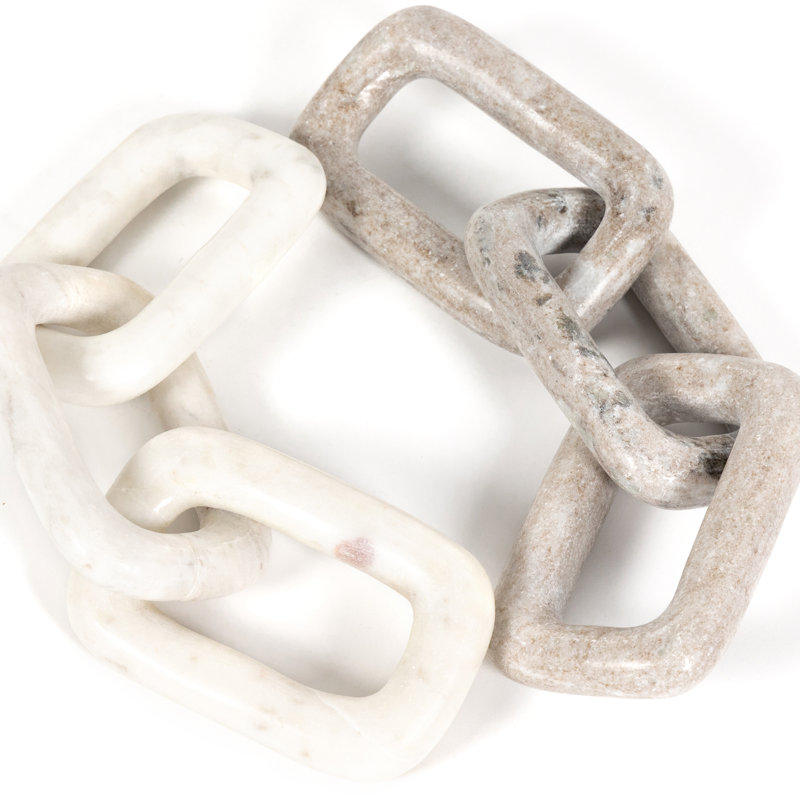 Marlow Marble Chain, Creamy Taupe Marble