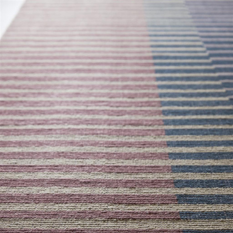Artisan Wool Striped Area Rug in Dusk, Rectangle 6'7'' x 9'2''