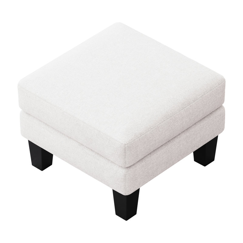 Banc et repose-pieds pour couloir, siège en mousse épaisse, revêtement 100%, ensemble de pieds et tabouret de support polyvalent en bois massif, housse, support pour les jambes, procédure simple