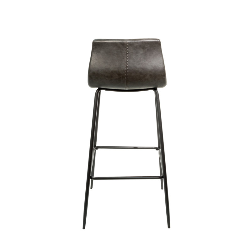 Encinas Upholstered Counter Stool with Metal Frame, Grey