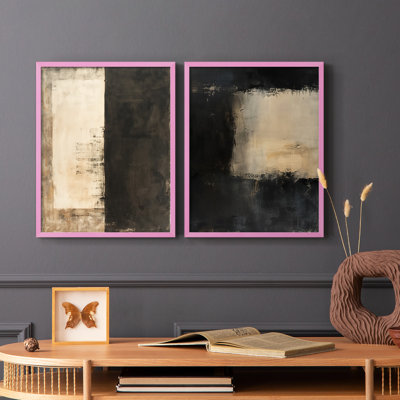 Série ABSTRACT ACCUEIL - Impression encadrée de qualité supérieure - prête à être accrochée - aucun clou requis - aucun clou requis