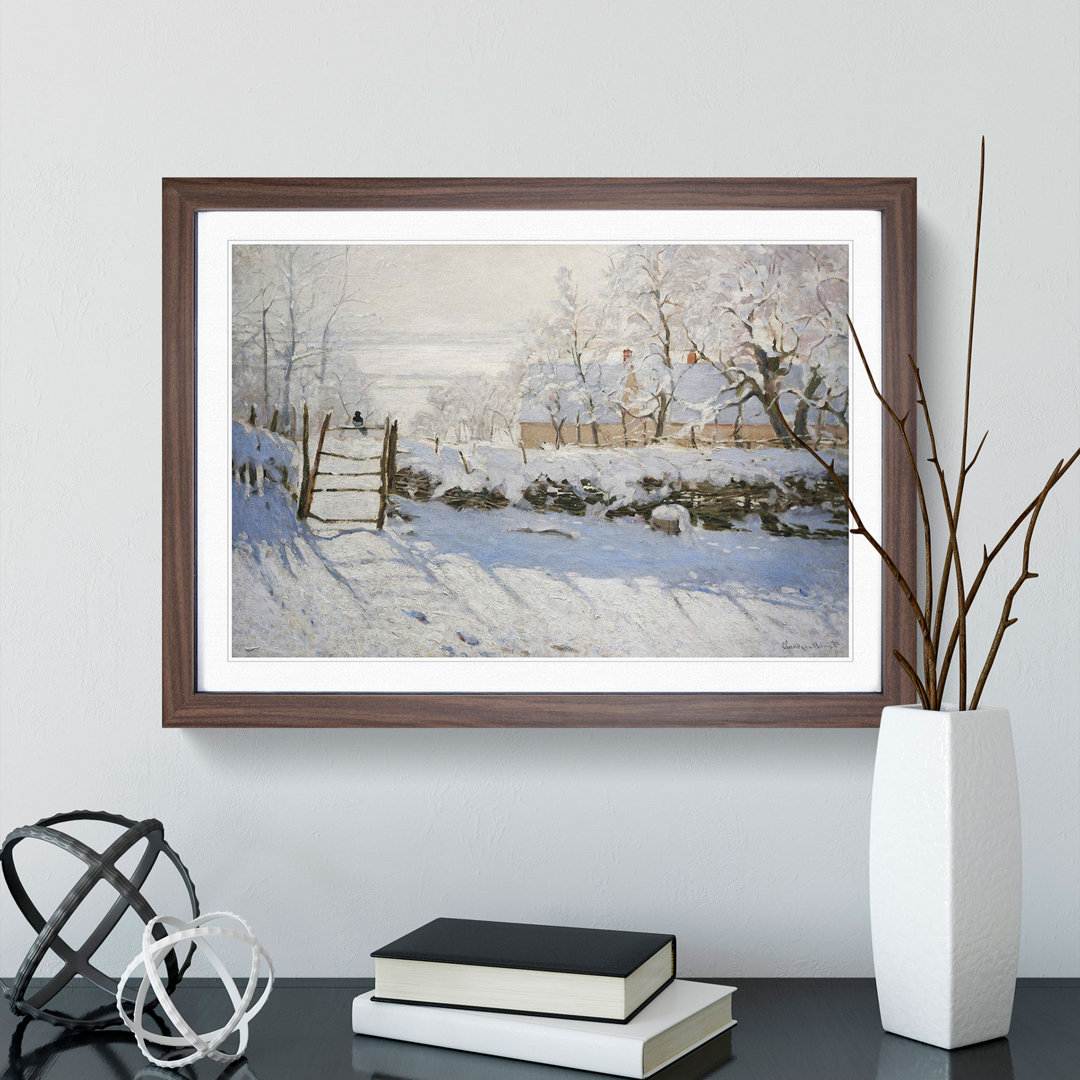 The Magpie by Claude Monet - Framed Print