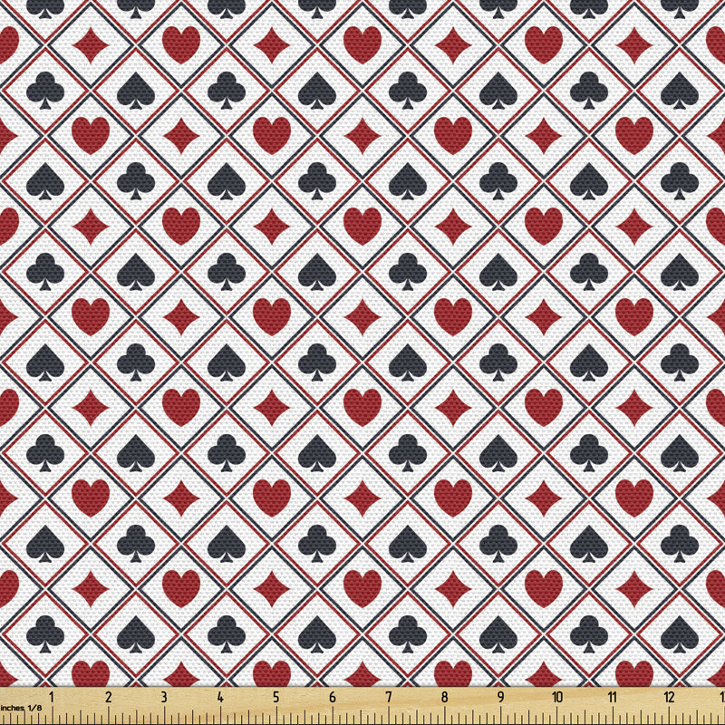 Chaynee Holdem Gambler Hearts Spades Diamons Multi-Purpose Fabric