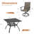 4-Person Square Patio Dining Set with Dining Table and 4 Textilene Swivel Dining Chairs-342068140