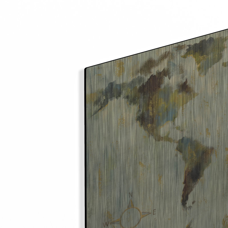 «Bronze World Map» par Silvia Vassileva, H 16 po x l 24 po