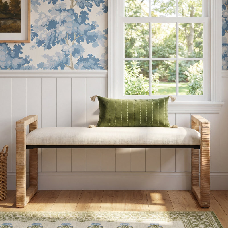 Carlacia Polyester Blend Upholstered Bench