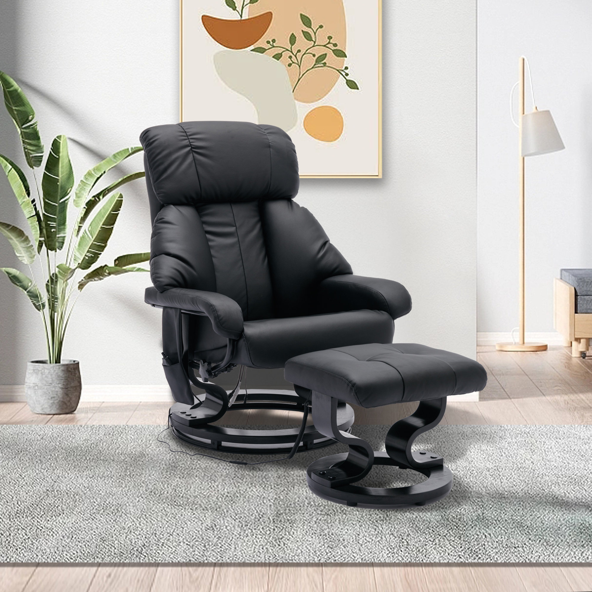 Massage chair with discount footstool