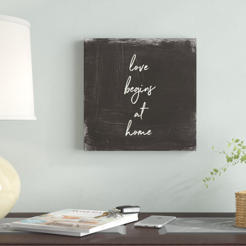 «My Home Inspiration IV», reproduction d'art textuel sur toile sans cadre, H 12 po x l 12 po