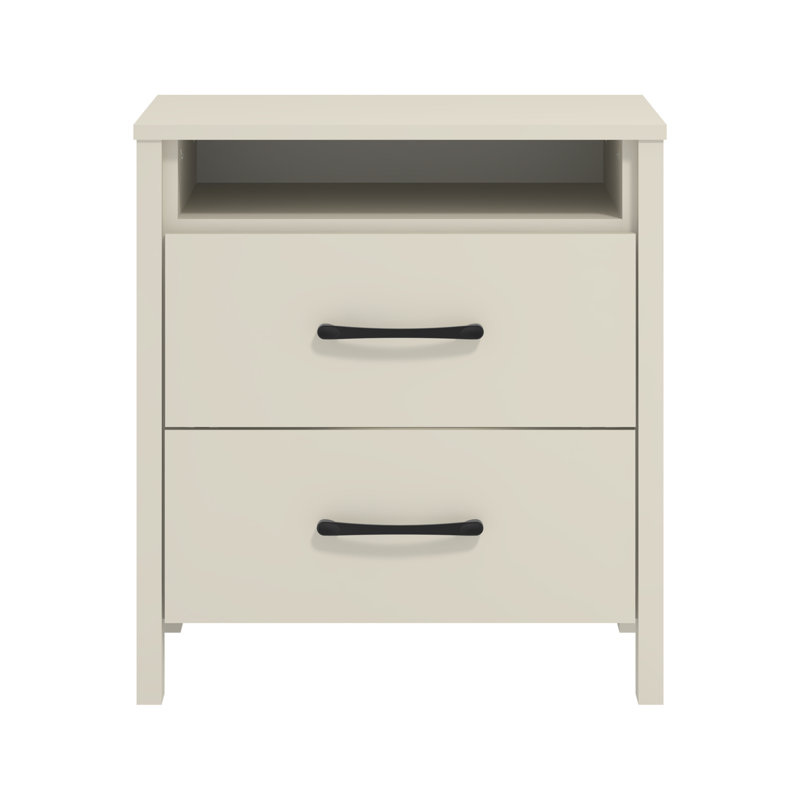 Chivonne 2 Drawer Bedside Table, Ivory