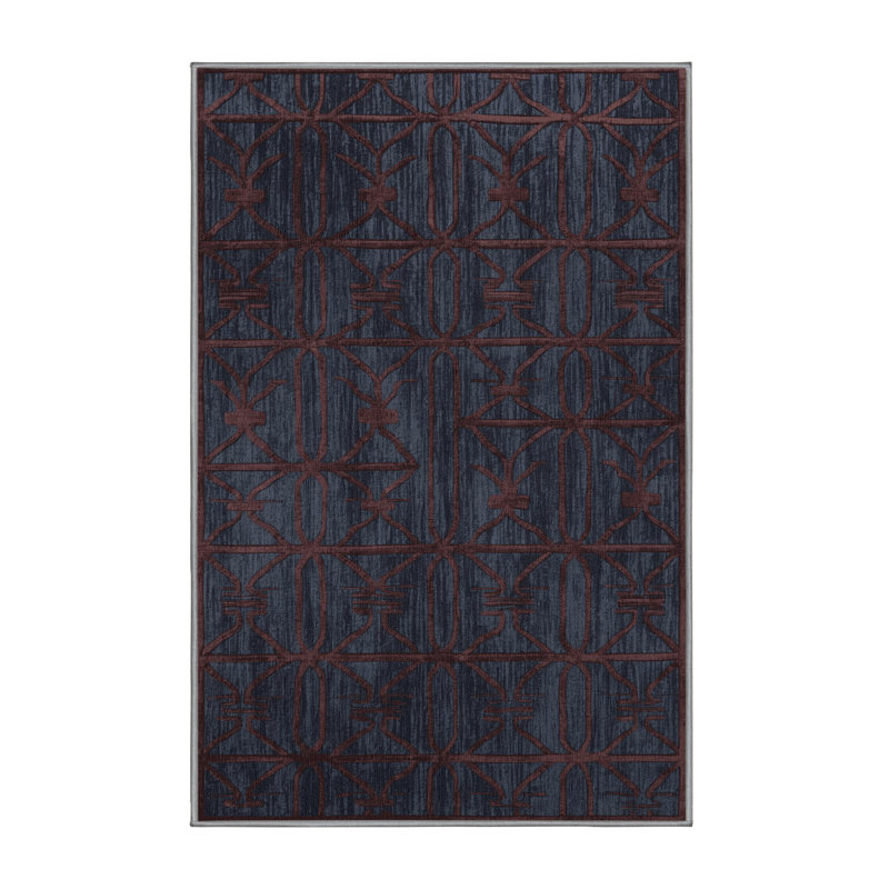 Tapis mauve lavable à la machine, Rectangulaire 2 pi x 3 pi