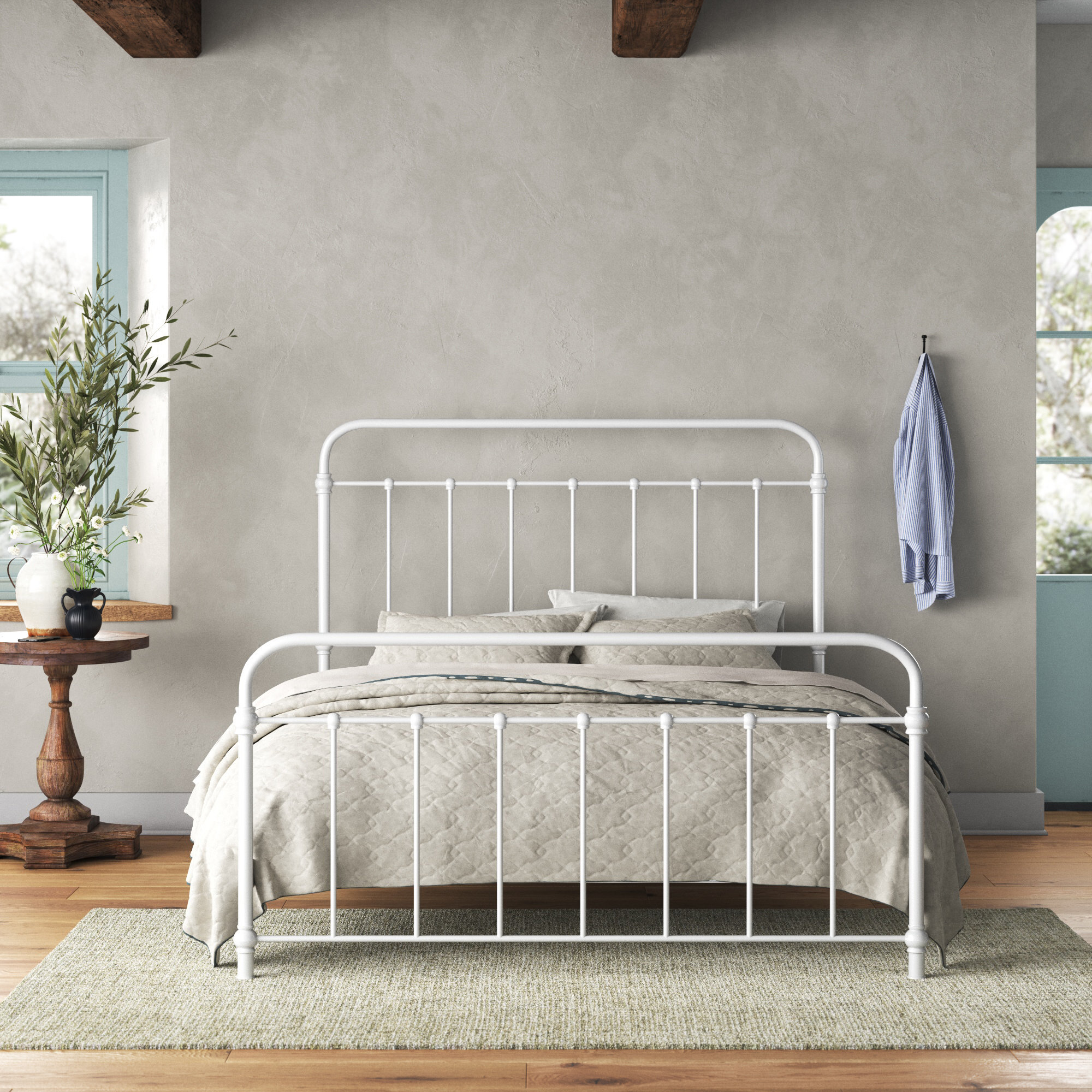 Niles Metal Bed, Twin, White