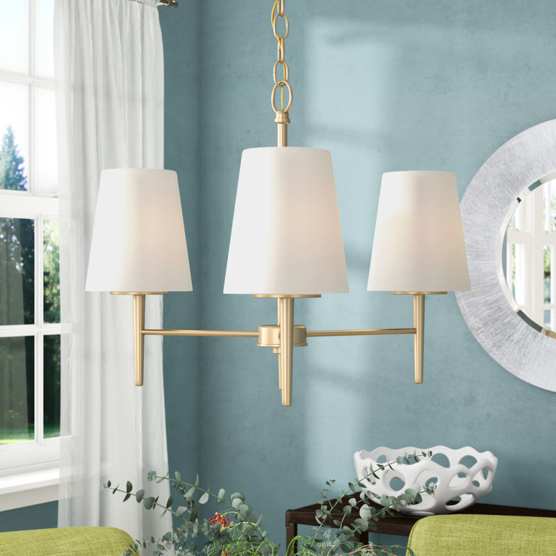 Erlandson 5 - Light Dimmable Chandelier, Brushed Nickel, 16 3/4" H x 20 1/2" W x 20 1/2" D, 100W A19 Medium