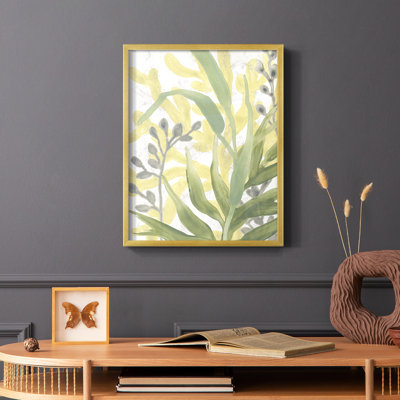 Sea Grass Fresco I, reproduction encadrée - bois massif
