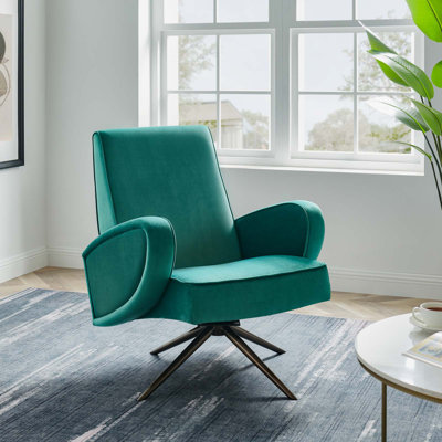 Chaise pivotante en velours Superior Performance par Modway