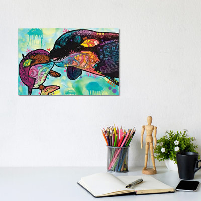 Love As Large As A Whale by Dean Russo - Wrapped Canvas Print