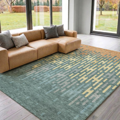 Tapis abstrait lavable à la machine Premium