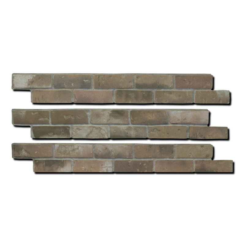 Neuvième et vigne - Panneaux de qualité supérieure en brique texturée taupe 3D (peler et coller) - chaque boîte couvre 14,6 pieds carrés