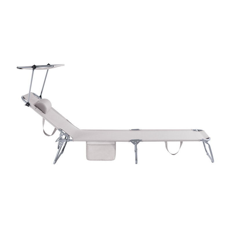 Elmhurst 195cm Long Reclining Chaise Lounge Set with Cushions, White