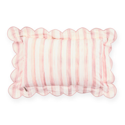Rosy Check Reversible Scalloped Pillow