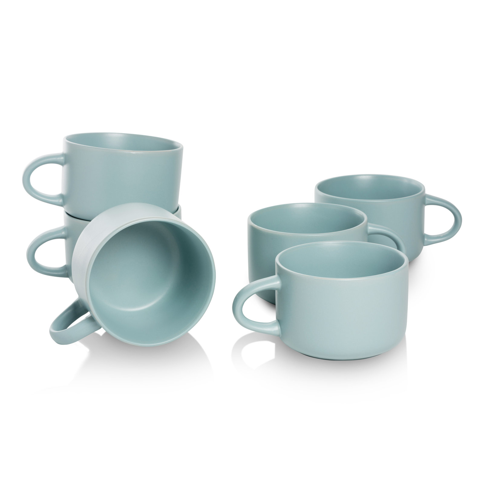 Wazee Matte Oversized 22 oz Mug, Mineral Blue