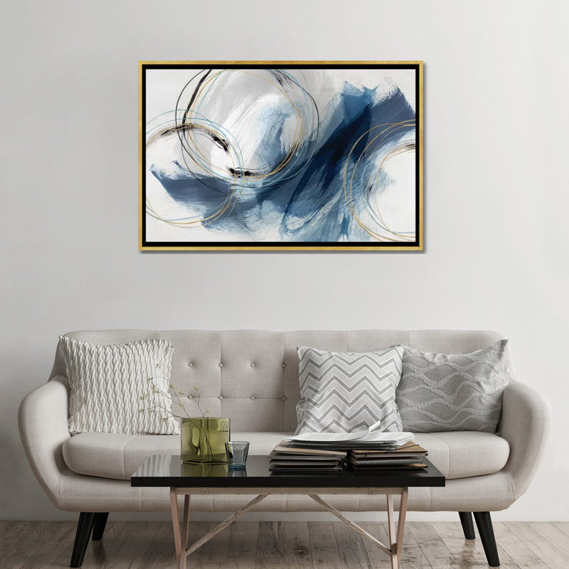 Detour by Isabelle Z Graphic Art Print, 40" H x 60" W, Floater Framed Canvas, Gold