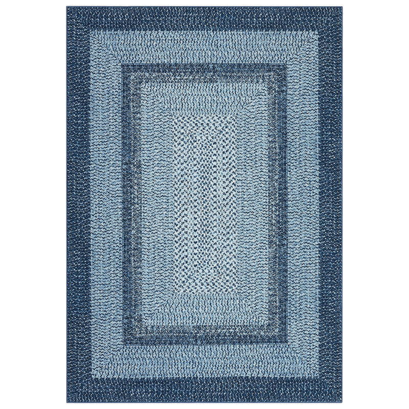 Rectangle Geometric Area Rug, Gray-Blue, 200*290cm