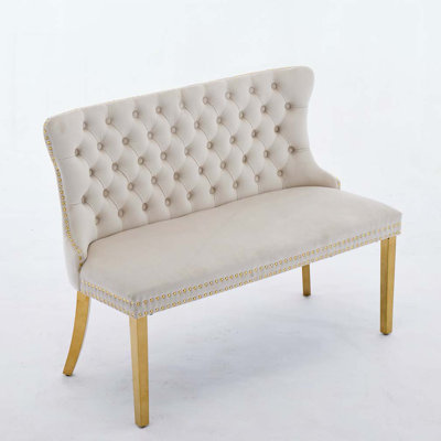 Velvet Double Dining Loveseat Bench