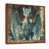 Toile avec cadre flottant brun