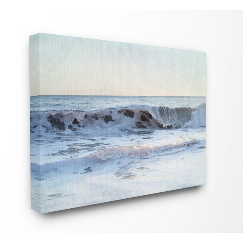 « côtier soirée beach crest wave », reproduction de photo, H 16 po x l 20 po x P 1,5 po, Toile
