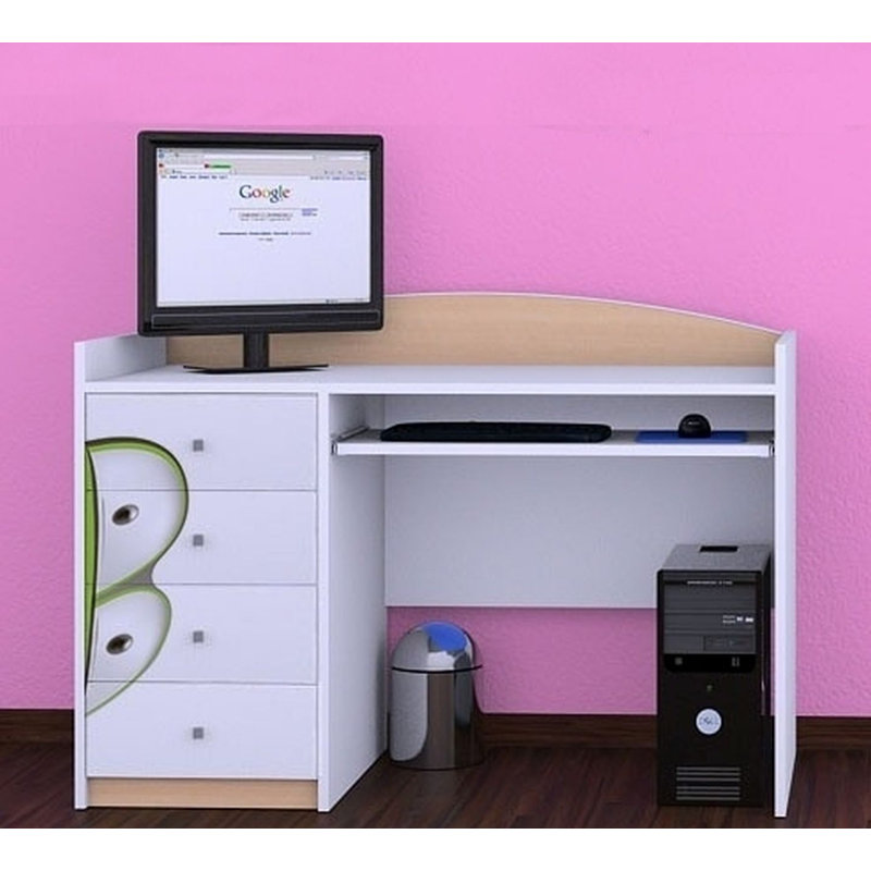 Jevon 125cm Computer Desk, Beige
