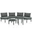 Ensemble de canapé modulaire d'extérieur 6 pièces avec tables basses et coussins 6 pièces-1756582871