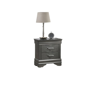 Table de chevet moderne moderne en bois avec table de chevet 2X tiroirs